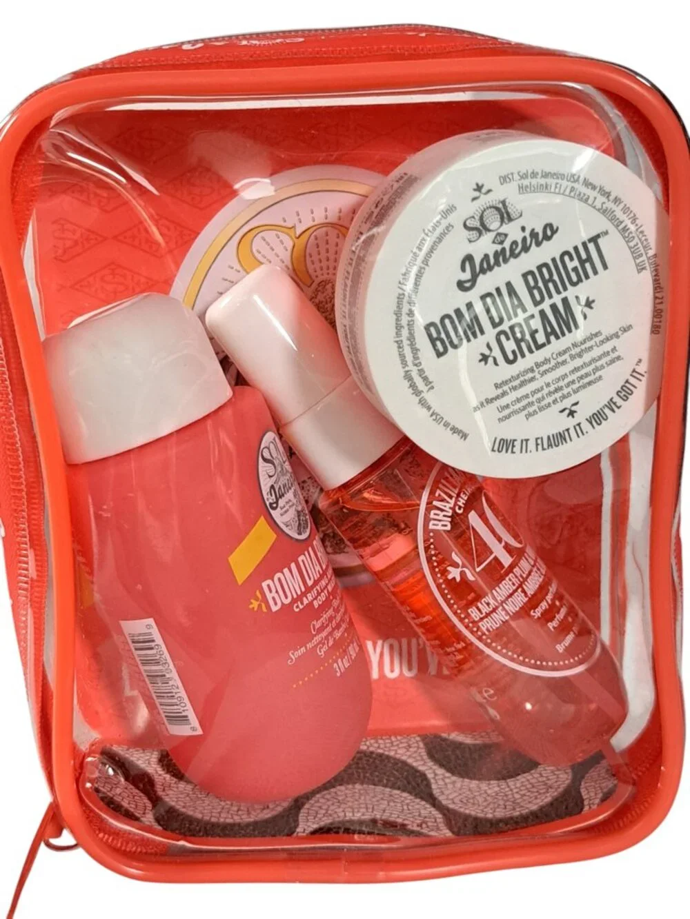 SOL DE JANEIRO Jet Set Bom Dia Bright Shower Gel Cream Mist Cheirosa 40 Kit NEW